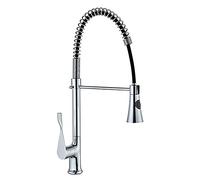 Commercial Grade Brass Kitchen Faucet with Pull-Down Sprayer Single Handle Swivel Mixer for Cold and Hot Water Durable & Stylish Design for Modern Kitchens.