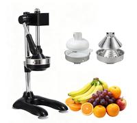 Commercial Grade Citrus Juicer with Two Molds, Ideal for Orange, Lemon, Lime, and Pomegranate Juice, Easy to Clean and Hand Press Squeezer Design