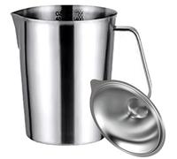 Commercial Grade Coffee Measuring Cups 304 Nonrust Steel Construction Locking Cover Precise Scale for Cafes Use Practical Nonrust Steel Coffee Milk Frother Pitcher