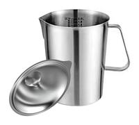 Commercial Grade Coffee Measuring Cups 304 Nonrust Steel Construction Locking Cover Precise Scale for Cafes Use Practical Nonrust Steel Coffee Milk Frother Pitcher