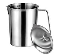 Commercial Grade Coffee Measuring Cups 304 Nonrust Steel Construction Locking Cover Precise Scale for Cafes Use Practical Nonrust Steel Coffee Milk Frother Pitcher