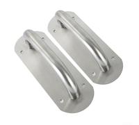 Commercial Grade Door Handles 20cm for Garage Shed(oval) | resistant steel, 20x6.5cm size, fits 10-30mm doors, indoor outdoor use, for durable build