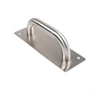 Commercial Grade Door Handles 20cm for Garage Shed(Square) | resistant steel, 20x6.5cm size, fits 10-30mm doors, indoor outdoor use, for durable build