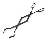 Commercial-Grade Fireplace Tongs, Heavy-Duty Iron Log Grabber For Indoor/Outdoor Use, Heat-Resistant & Ergonomic Grip, 24-inch Black Fire-Pit Tongs For Wood Stove/Fireplace/Fire Bowl (1-Piece)