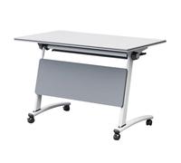 Commercial-Grade Folding Conference Table with Steel Frame, Portable Meeting Table on 360° Swivel Casters - Ideal for Offices, Events, and Venues