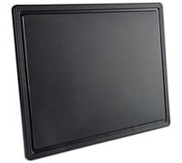 Commercial Grade Large 20 x 15 Black Cutting Board with Groove - 1/2" Thick HDPE for Grilling, BBQ, Steaks and Meats - NSF Approved for Food Service Kitchens