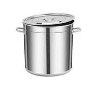 Commercial-Grade Large Capacity Soup Pot - Extra Thick Non-Magnetic Rust-Proof 33L (35x35cm) Ideal for Catering Restaurants and Home Cooking