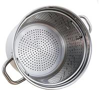 Commercial Grade Large Stock Pot with Lid and Strainer/Heavy-Duty Stainless Steel StockPot Turkey Fryer Pot with Riveted Handle for Lobster Crab Boil and Shrimp Boil,27Qt