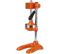Commercial Grade Manual Hand Press Fruit, Stainless Steel, Just Pull Down Handle, Stable U Shaped Base(Orange)