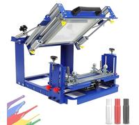 Commercial Grade Silk Screen Printer with Quick Change Roller System, Ideal for Small Batch Production and DIY Projects