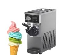 Commercial Grade Soft Serve Ice Cream Maker 4-5kg/h Single Flavor Machine with Pre-Cooling Function LCD Display for Home Bar Cafe(Stainlesssteel)