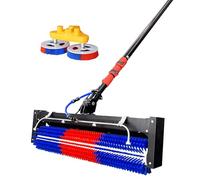 Commercial Grade Solar Panel Cleaning Brush, with 2-in-1 Roller and Dual Head System, 24FT Water-Fed Pole, AC Powered for Industrial-Scale Photovoltaic Panel Maintenance