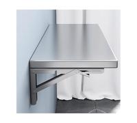 Commercial Grade Stainless Steel Folding Wall Shelf | Kitchen & Food Truck Use | Wall-Mounted Floating Shelf for Serving & Storage | 70.8x10in (180x25cm)