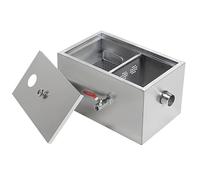 Commercial Grease Interceptor, Stainless Steel Grease Trap With Removable Filter Basket, Water Oil-Water Separator For Canteen Home Kitchen