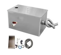 Commercial Grease Interceptor, Stainless Steel Separator Top Inlet, Under Sink Grease Trap for Restaurant Canteen/40 * 30 * 30Cm/16 * 12 * 12In
