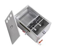 Commercial Grease Separator, Three-stage Filtration, Underground Stainless Steel Grease Trap, Suitable for Catering Places(Large)