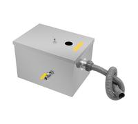 Commercial Grease Trap, 20L Under Sink Interceptor Stainless Steel Waste-Water Oil Filter Separator, Four Stages of Filtration for Restaurant Canteen Home Kitchen, 35 x 25 x 23cm