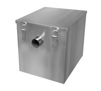 Commercial Grease Trap 35L Under Sink Interceptor 5KG Stainless Steel Waste Fat Oil Water Separator Filter Restaurant Kitchen Takeaway Hotel Café 50mm Inlet Outlet Compact 33cm H x 29cm W x 39cm D