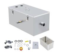 Commercial Grease Trap, 4 GPM Oil-Water Separator, 3-Stage, Carbon Steel
