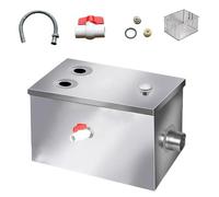 Commercial Grease Trap Interceptor for Restaurant, Canteen, Home Kitchen, Top Inlet Design, 60x40x40cm (24x16x16in), Effective Waste Management Solution