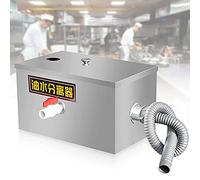 Commercial Grease Trap Interceptor Set, Stainless Steel Interceptor Under Sink Grease Trap, Commercial Wastewater Traps Under Sink,for Restaurant with Removable Filter Basket