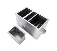 Commercial Grease Trap Stainless Steel Grease Interceptor Grease Trap Water Oil Trap Filter Separator Kitchen Waste Water Treatment For Restaurant Home