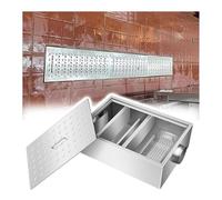 Commercial Grease Trap, Stainless Steel Interceptor Oil-water Separator With Removable Filter Basket, Under Sink Grease Interceptor For Restaurant Kitchen