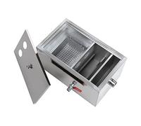 Commercial Grease Trap Stainless Steel Interceptor with Removable Filter Basket for Restaurant, Cafe, Canteen, Factory, Kitchen - Efficient Grease Management