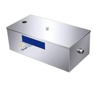 Commercial Grease Trap, Stainless Steel Under Sink Grease Trap, Side Water Inlet, with Outlet, Suitable for Kitchen and Restaurant(Small)