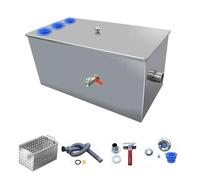 Commercial Grease Traps, Interceptor Grease Trap Under Sink, Stainless Steel Oil-Water Separator for Kitchen Restaurant (size_name 80 * 40 * 40cm/31 * 16 * 16in)