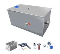 Commercial Grease Traps, Interceptor Grease Trap Under Sink, Stainless Steel Oil-Water Separator for Kitchen Restaurant/30 * 20 * 20Cm/12 * 8 * 8In