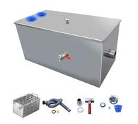 Commercial Grease Traps, Interceptor Grease Trap Under Sink, Stainless Steel Oil-Water Separator for Kitchen Restaurant/40 * 30 * 30Cm/16 * 12 * 12In