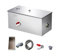 Commercial Grease Traps, Stainless Steel Interceptor for Restaurants Under Sink, Grease Interceptor Waste Water Oil-Water Separator/40 * 25 * 23Cm/16 * 10 * 9In