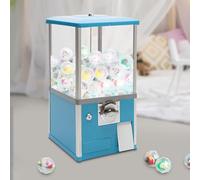 Commercial Gumball Vending Machine Alloy Capsule Toy Dispenser | Heavy-duty alloy gumball machine with dual locks, 360° knob and large 800-1000 coin capacity(Blue)