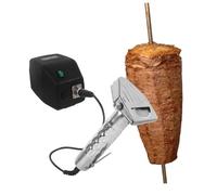 Commercial Gyro Cutter, Stainless Steel Shawarma,Electric Gyro Slicer Doner,Kebab Knife Meat Machine with Holder for Shawarma - 0~6mm Thickness. (110v,1pcs)