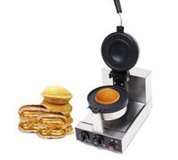 Commercial Hamburger Press, Electric Hamburger Waffle Maker, Ice Cream Sandwich Press, Panini Press, Non-Stick Plates, Time and Temperature Control,A