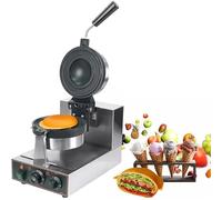 Commercial Hamburger Press & Panini Maker - 3-in-1 Electric Grill with Adjustable Temp (50-300°C) - Non-Stick Waffle Plates for Burgers, Ice Cream & Paninis