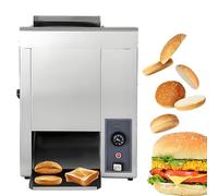 Commercial Hamburger Toaster, 2000W Electric Vertical Burger Bread Baking Machine, Temperature Adjustment 50-300°C, for Fast Food Diner Bakery Color A