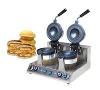Commercial Hamburger Waffle Maker, 1300W Hamburger Waffle Maker, Sandwich Press for Home and Commercial Use, Hamburger Mold, Non-Stick Ice Cream Burger Maker,B