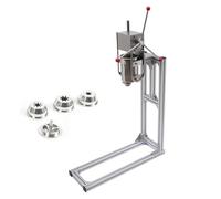 Commercial Hand Crank Stainless Steel Churro Maker, Professional Vertical Manual Spanish Donuts Machine for Restaurants and Bakeries