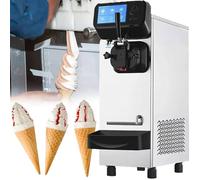 Commercial Hard Ice Cream Machine, Intelligent Touch Display, High Efficiency 21L/h Output, Perfect for Restaurants and Snack Bars
