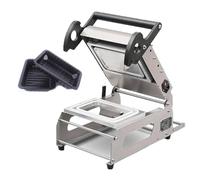 Commercial Heat Sealing Machine, Hand Press Tray Sealer for Takeaway Boxes, 7-8 Seals/Min for Fast Food Packaging