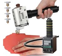 Commercial Heating Gluing Machine, 200W Hot Melt Adhesive Dispenser, Adjustable Temperature 50-220℃, Includes Four Glue Coating Heads for Various Applications