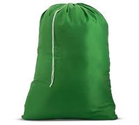 Commercial Heavy Duty Jumbo Sized Nylon Laundry Bag (22" x 32", Green)