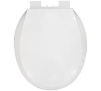 Commercial Heavy Duty Toilet Seat, White PP Open-Front Toilet Cover, Quick Release for Easy Clean, Quiet Soft Close Toilet Lid,Elongated