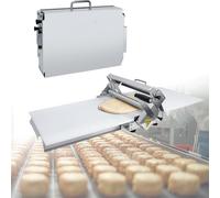 Commercial & Home Use Manual Foldable Dough Sheeter Machine for Bakery, Pizza, Croissant - Stainless Steel Pastry Roller with Adjustable Thickness 0.5-17.5mm/0.5-27mm(Commercial40.6x22.8in)