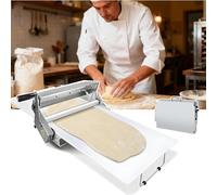 Commercial & Home Use Manual Foldable Dough Sheeter Machine,Sheeter Board Manual Dough Roller Machine,Compact Dough Sheeter with Sheeter Board, Stainless Steel, Adjustable Thickness 0-27mm(300TYPE)
