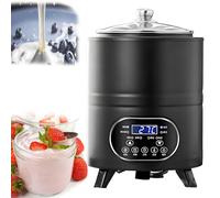 Commercial & Home Yogurt Maker 8L/12L - 360° Even Heating, Precise Temp & Time Control, Large Capacity Yogurt Machine for Greek Yogurt, Natto, Sweet Rice Wine, Easy Clean(Black,8L)