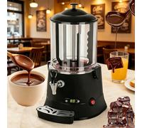 Commercial Hot Chocolate Maker & Dispenser, 5L/10L Electric Beverage Warmer with Faucet, Adjustable Temperature (30-90°C), for Coffee Milk Tea Hot Chocolate, Restaurants, Cafes, Bubble Tea Shops 10L