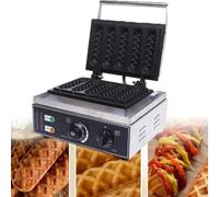 Commercial Hot Dog Waffle Maker, 1500W Electric Nonstick Corn Dog Maker, Adjustable Temperature 50-300℃, 5-Minute Timer, Perfect for French Muffins and Cheese Sticks